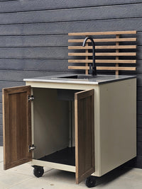 Gastro utekök vaskmodul med ribb-rygg