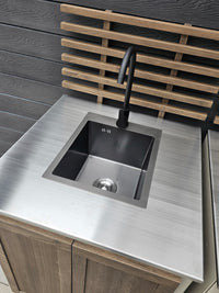 Gastro utekök vaskmodul med ribb-rygg