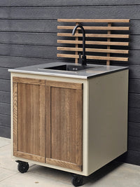 Gastro utekök vaskmodul med ribb-rygg