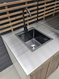 Gastro utekök vaskmodul med ribb-rygg