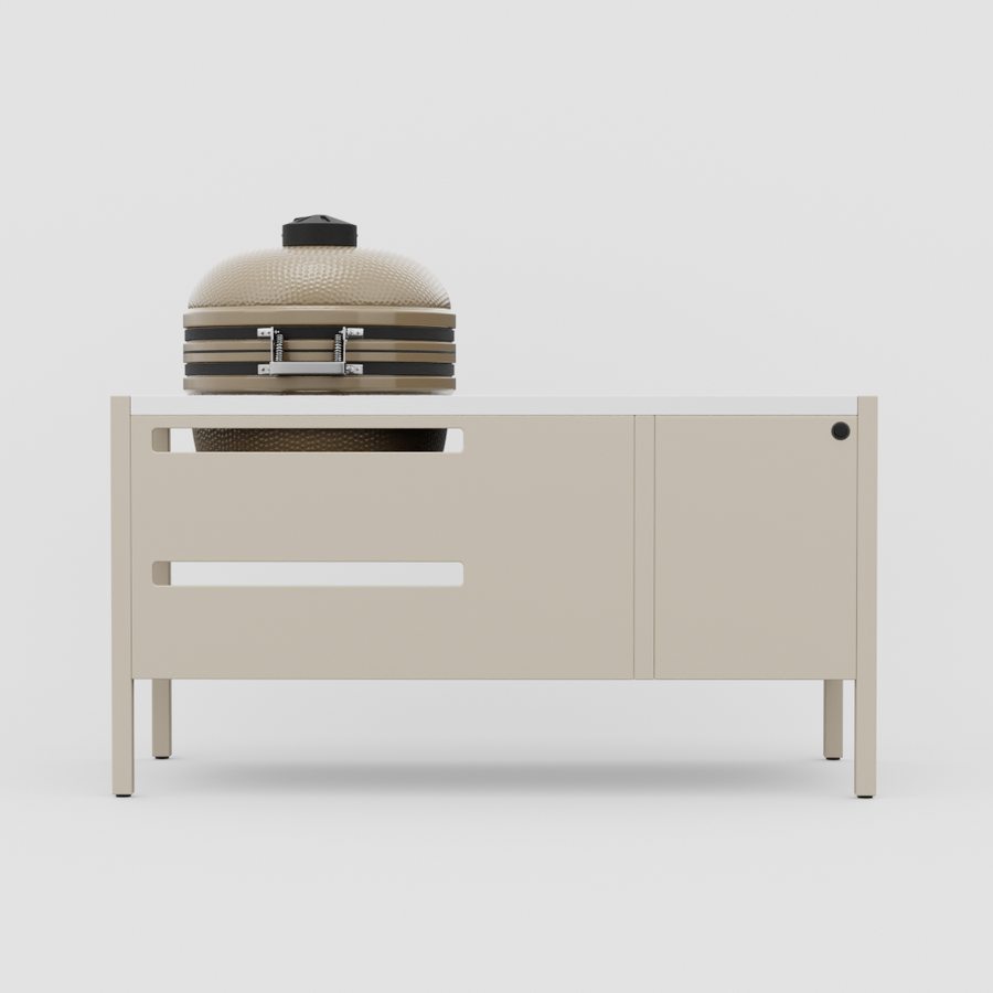 UMAMI Modul 3, beige / rostfri + beige kamado NORDIC FLAME