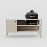 UMAMI Modul 3, beige / rostfri + svart kamado NORDIC FLAME