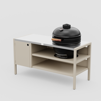 UMAMI Modul 3, beige / rostfri + svart kamado NORDIC FLAME