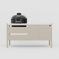 UMAMI Modul 3, beige / rostfri + svart kamado NORDIC FLAME