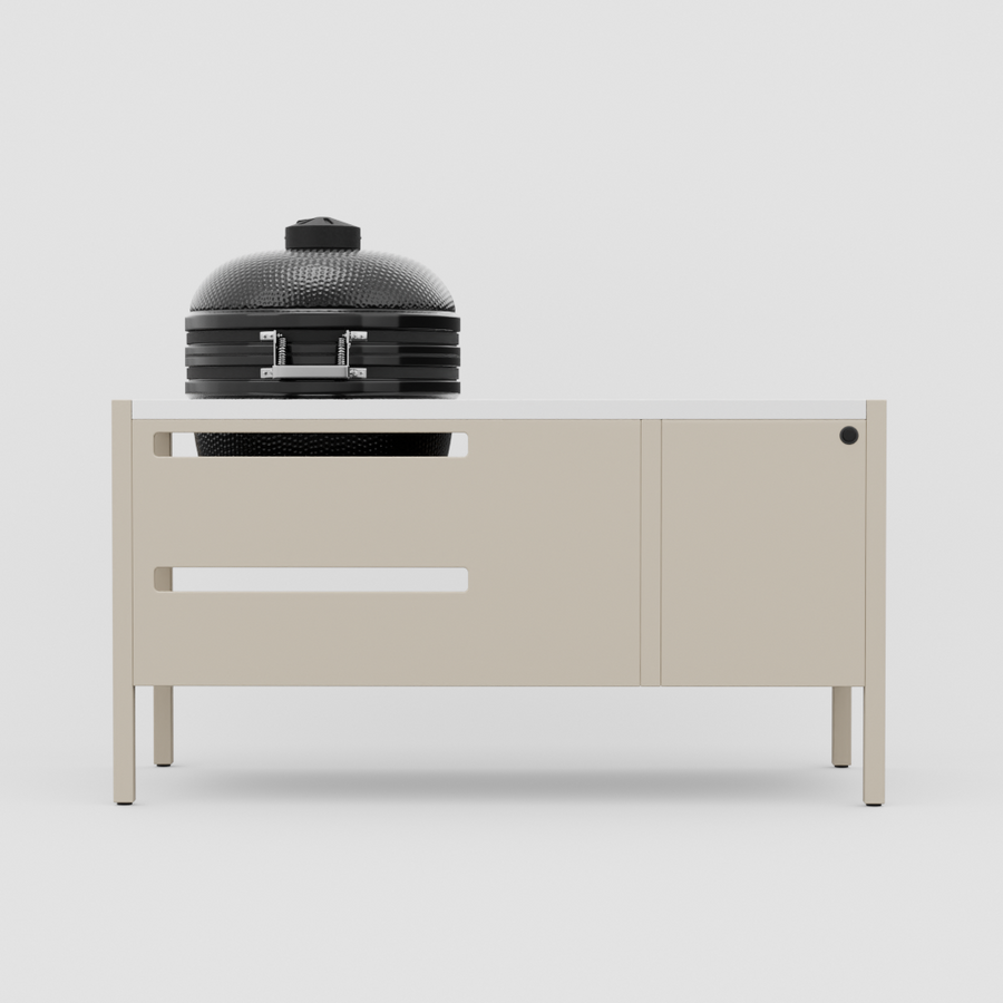 UMAMI Modul 3, beige / rostfri + svart kamado NORDIC FLAME