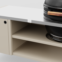 UMAMI Modul 3, beige / rostfri + svart kamado NORDIC FLAME