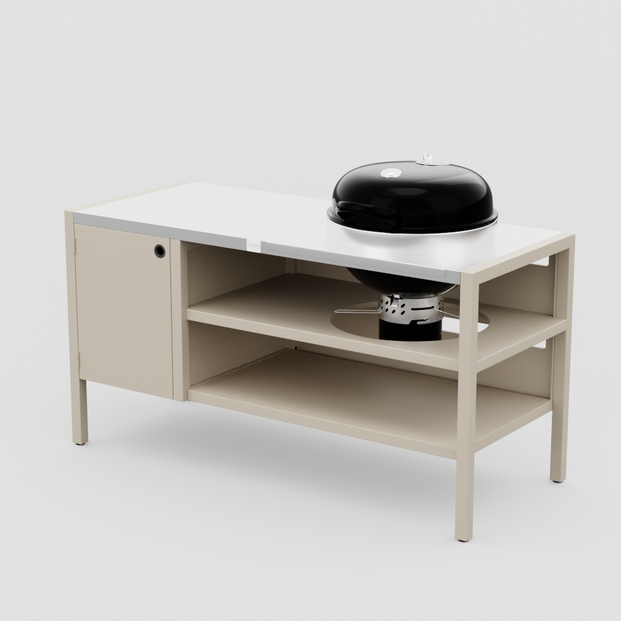 UMAMI modul 3, beige / rostfri + svart klotgrill NORDIC FLAME