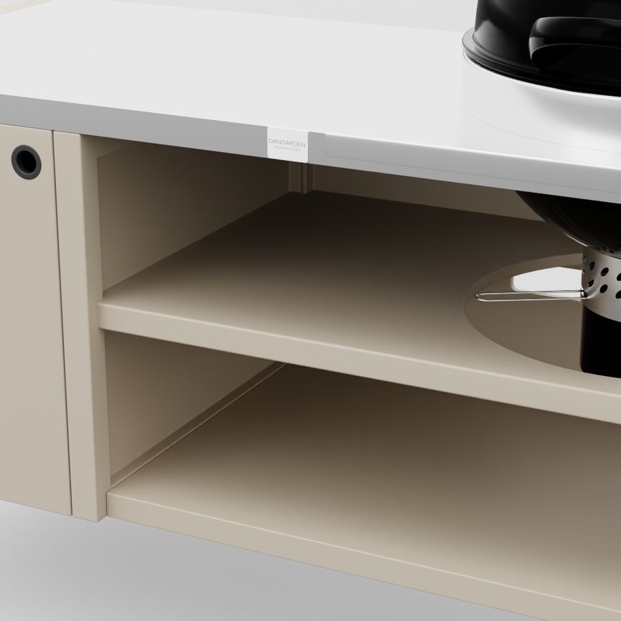 UMAMI modul 3, beige / rostfri + svart klotgrill NORDIC FLAME