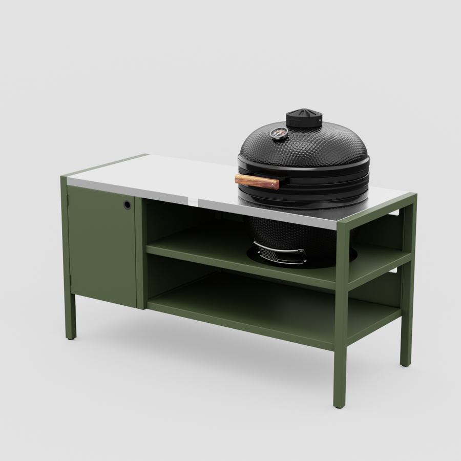 UMAMI Modul 3, grøn / rustfri + sort kamado NORDIC FLAME 