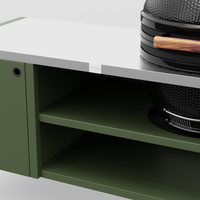 UMAMI Modul 3, grøn / rustfri + sort kamado NORDIC FLAME 