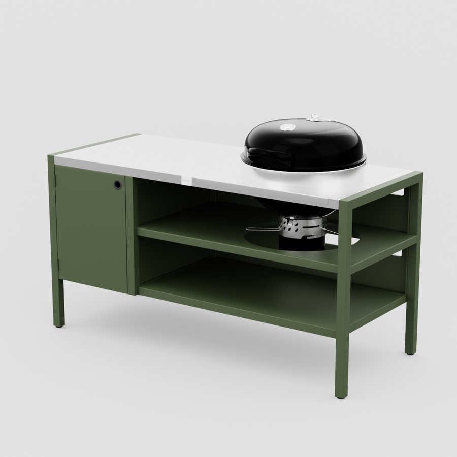 UMAMI modul 3, grön / rostfri + klotgrill NORDIC FLAME