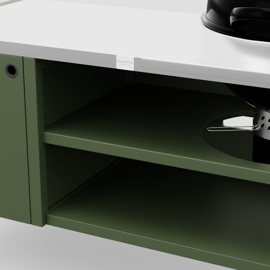 UMAMI modul 3, grön / rostfri + klotgrill NORDIC FLAME