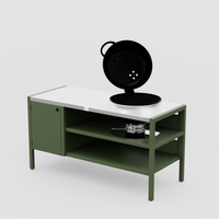 Umami modul 3 inkl klotgrill, grøn / rustfri