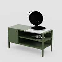 UMAMI modul 3, grønn + svart kulegrill NORDIC FLAME 