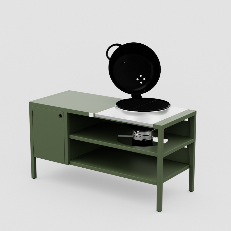 UMAMI modul 3, grønn + svart kulegrill NORDIC FLAME 