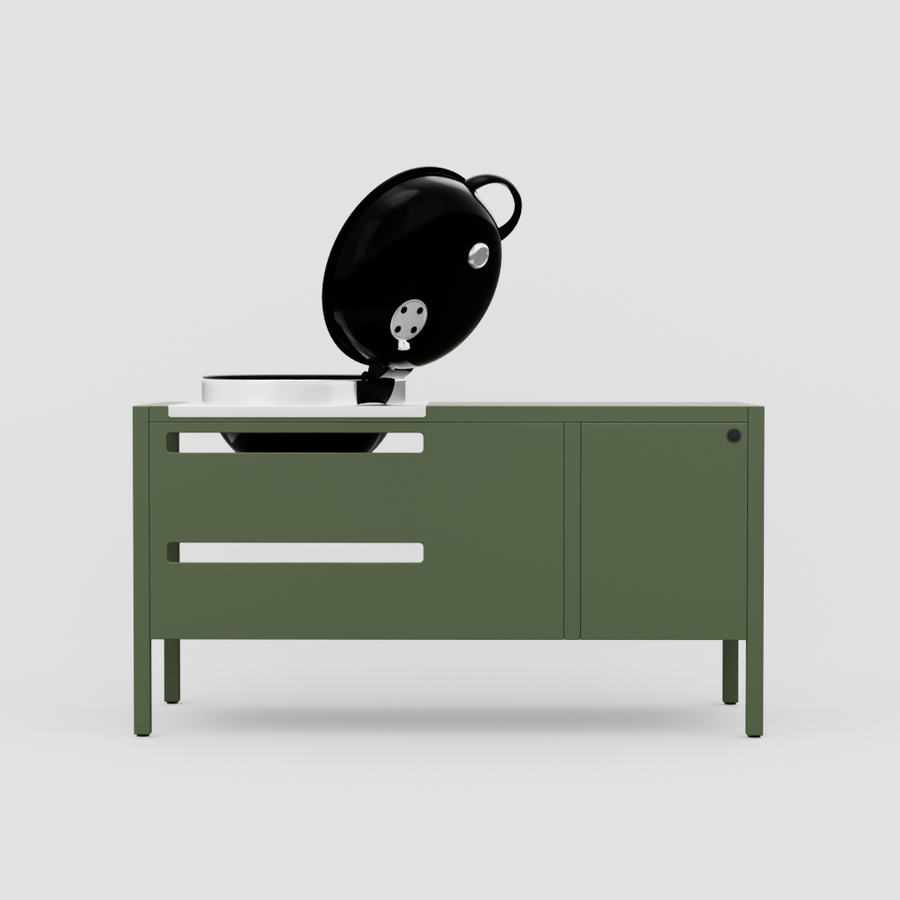 UMAMI modul 3, grønn + svart kulegrill NORDIC FLAME 