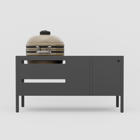 Cuisine extérieure UMAMI Module 3 + kamado beige NORDIC FLAME, noir