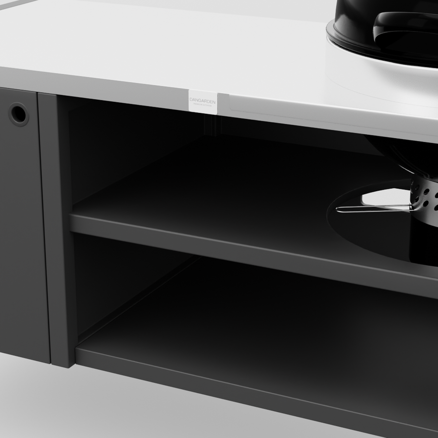 UMAMI modul 3, svart / rostfri + svart klotgrill NORDIC FLAME