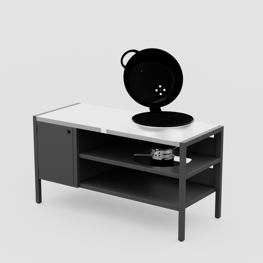 UMAMI modul 3, svart / rustfri + svart kulegrill NORDIC FLAME 
