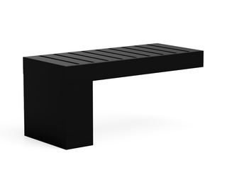 BOTANI benk og krukke, svart